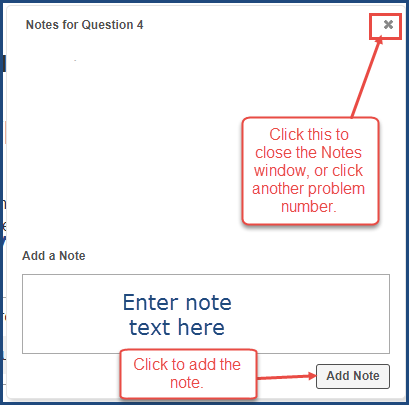 Share information about assignments with your Teacher using problem notes
